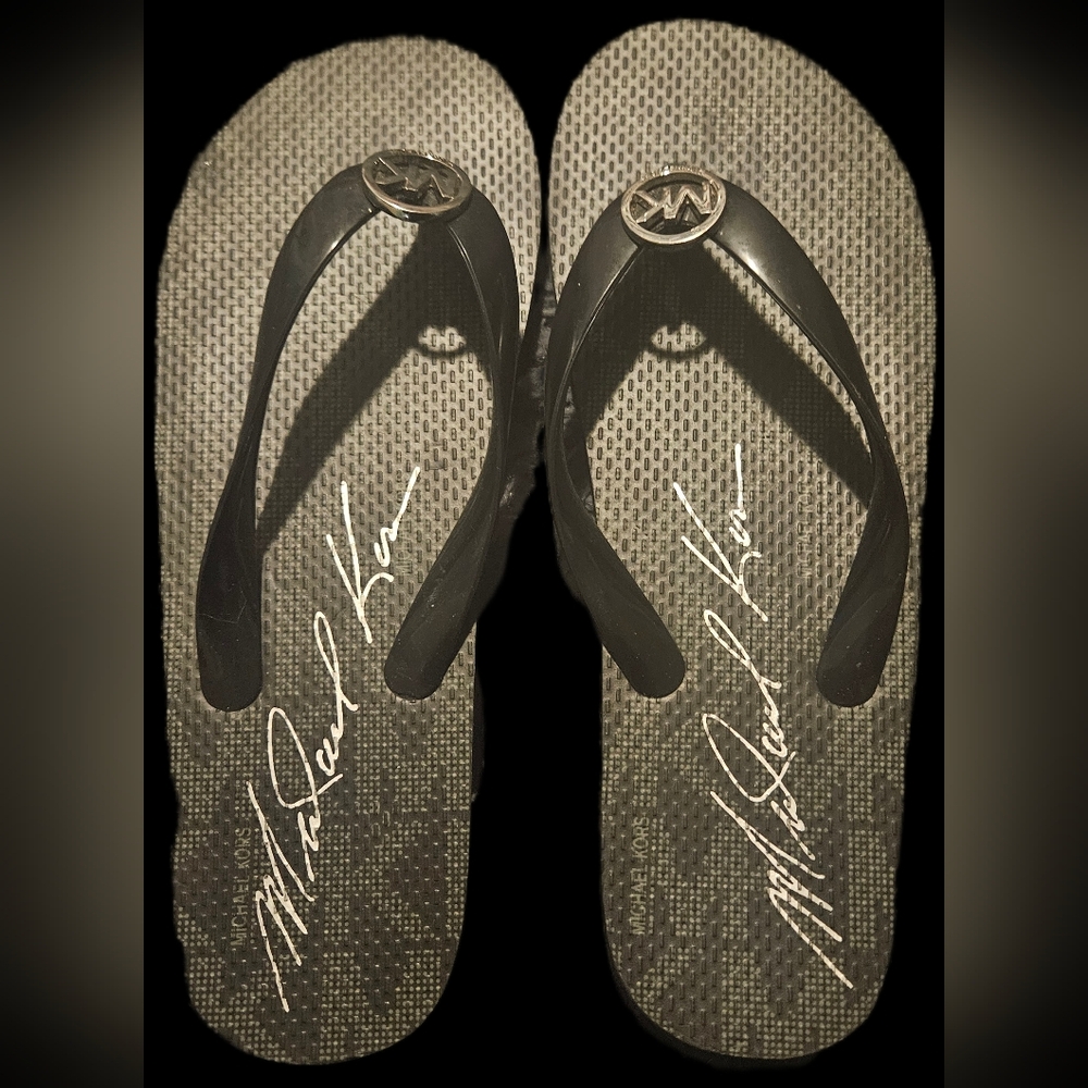 Michael Kors Signature Black Sandals for Women